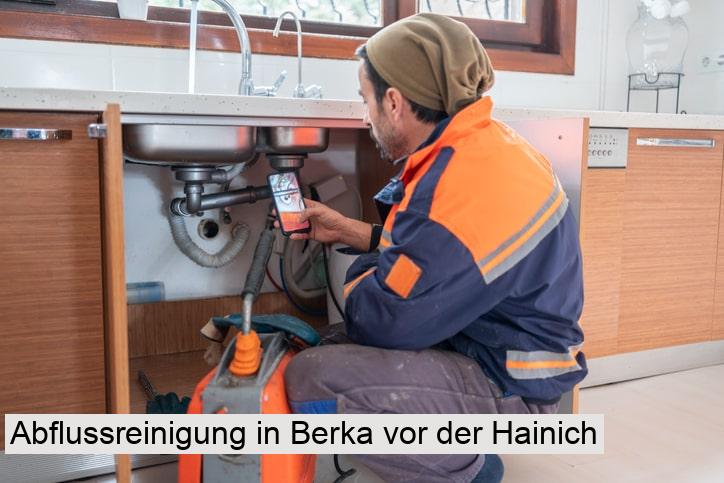 Abflussreinigung in Berka vor der Hainich